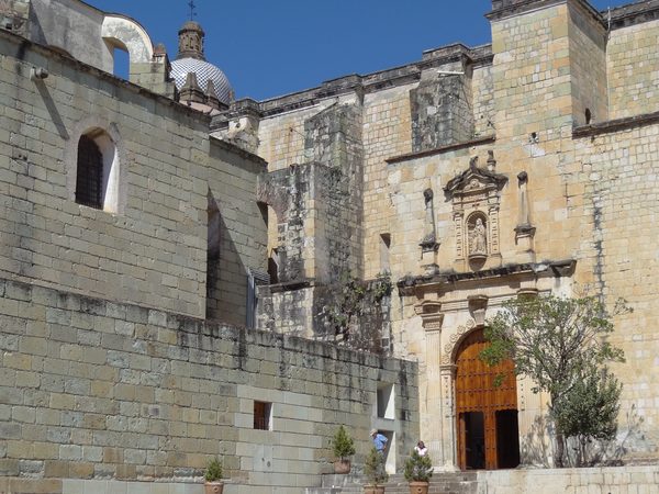 Stone facade of the Templo de Santo Domingo in Oaxaca City